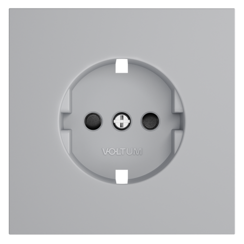 Накладка для розетки с заземлением и защитными шторками, S70 (серый)