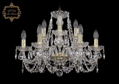11.11.6+3.195.Gd.Sp Подвесная хрустальная люстра 11.11 Art Classic 11.11.6+3.195.Gd.Sp