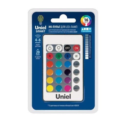 Пульт управления лампой RGB серии «SMART» c ИК сенсором Uniel UCH-S210 BLACK