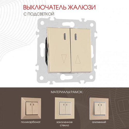 203.39-2.shampan Выключатель Arte Milano Am-203 203.39-2.shampan