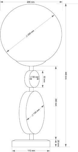 Настольная лампа Kutek Dimaro DIM-LG-1(BN)