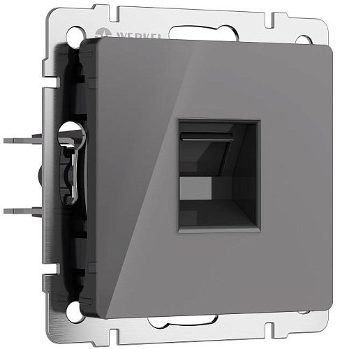 W1181044/ Розетка Ethernet RJ-45 (графит акрил) Розетка Werkel W1181044/ Розетка Ethernet RJ-45 (графит акрил)