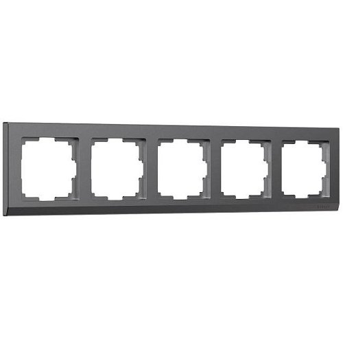 W0051864/ Рамка на 5 постов Stark (графит матовый) Рамка Werkel W0051864/ Рамка на 5 постов Stark (графит матовый)