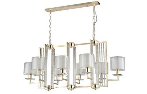 NICOLAS SP8 L1000 GOLD/WHITE Подвесная люстра Crystal Lux Nicolas NICOLAS SP8 L1000 GOLD/WHITE