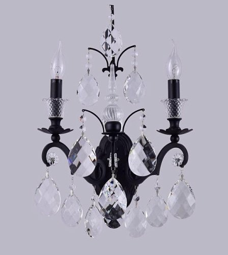 MAGNIFICO AP2 BLACK/TRANSPARENT Настенное бра Crystal Lux Magnifico MAGNIFICO AP2 BLACK/TRANSPARENT