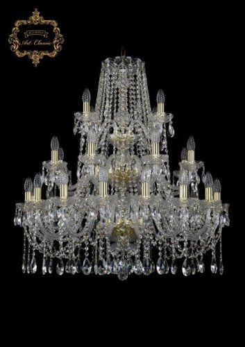 11.12.16+8+4.300.3d.Gd.Sp Подвесная хрустальная люстра 11.12 Art Classic 11.12.16+8+4.300.3d.Gd.Sp