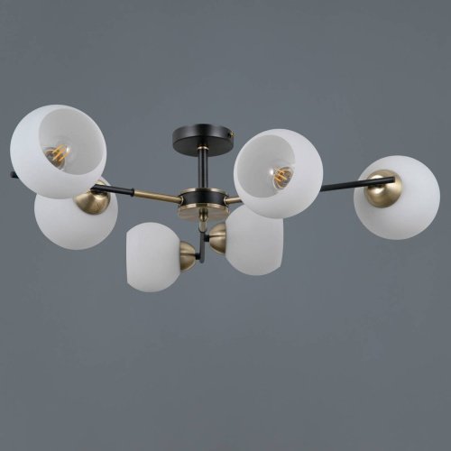 IL0469-6CSQ-24 BK AB LIBRA Потолочная люстра ILLUMICO IL0469-6CSQ-24 BK AB LIBRA