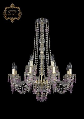 Подвесная хрустальная люстра 11.24 Art Classic 11.24.8+4.220.h-77.Gd.V7010