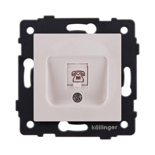 Розетка телефонная RJ11, кашемир матовый Kollinger REA-009CM для Aspekt, Eleganz, Reflex