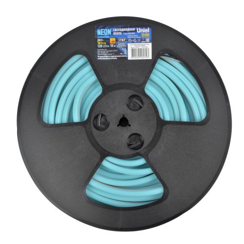 Светодиодный шнур Uniel ULS-N11-2835-120LED/m-8mm-IP67-DC24V-10W/m-15M-LIGHTBLUE катушка в герметичной упаковке