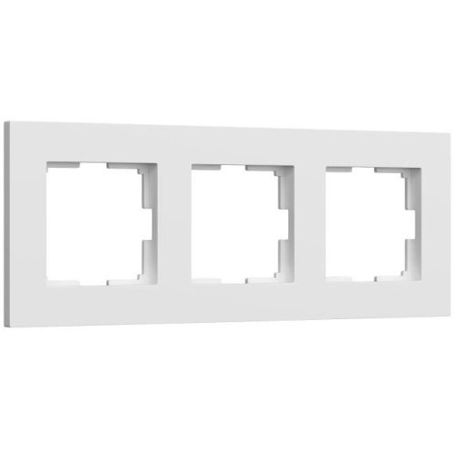 W0032961/ Рамка на 3 поста Slab (белый софт) Рамка Werkel Slab белый софт W0032961/ Рамка на 3 поста Slab (белый софт)