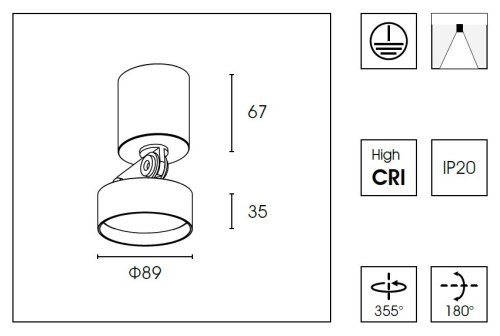 WB8512DR Накладной светильник Delight Collection WB85 WB8512DR