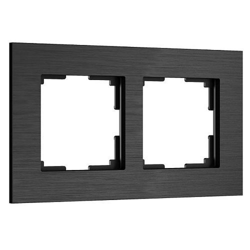 W0023508/ Рамка на 2 поста AluMax (черный алюминий) Рамка Werkel W0023508/ Рамка на 2 поста AluMax (черный алюминий)
