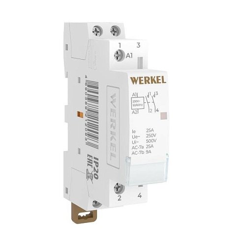 W941M25O/ Контактор модульный 25 A 2NO (1 мод.) Контактор модульный Werkel Контакторы W941M25O/ Контактор модульный 25 A 2NO (1 мод.)