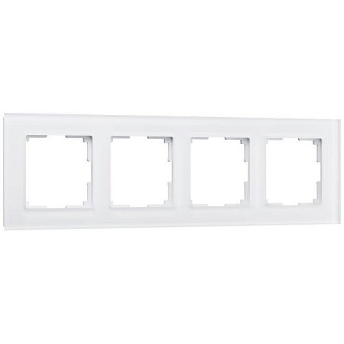 W0041105/ Рамка на 4 поста Favorit (белый матовый,стекло) Рамка Werkel W0041105/ Рамка на 4 поста Favorit (белый матовый,стекло)