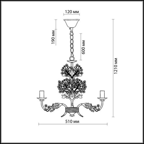 Люстра подвесная с цветочками Serena 2251/3 Odeon Light
