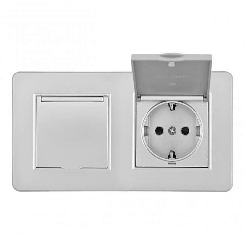 SET16-2-41-1x2 silver Розетка Arte Milano Set16-2 SET16-2-41-1x2 silver
