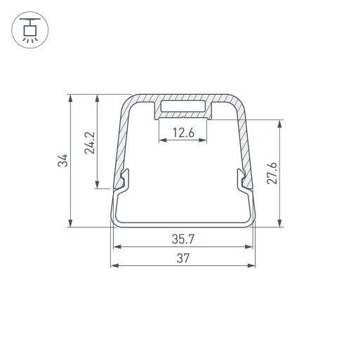 Профиль Arlight Line-D 055098