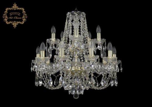 11.21.10+5.220.2d.Gd.Sp Подвесная хрустальная люстра 11.21 Art Classic 11.21.10+5.220.2d.Gd.Sp