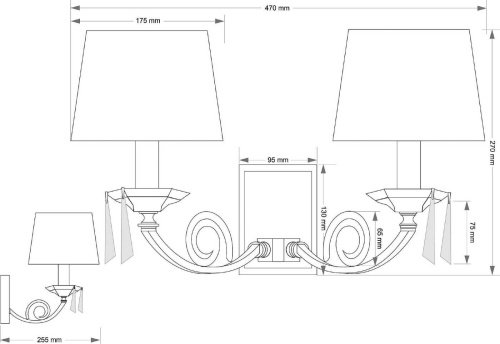 Настенное бра Kutek Monza MON-K-2(P/A)