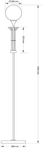 Торшер Kutek Bari BAR-LS-1(ZM)