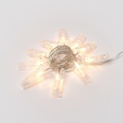 Гирлянда Uniel ULD-S0200-010/STB/2AA WARM WHITE IP20 CLIPS
