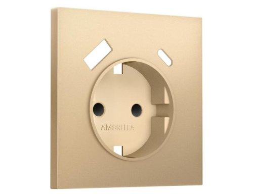 SP8900 Лицевая панель SIGMA (Золото Мягкое касание) для электрической розетки с/з со шторками 2USB A+C QUANT PRO