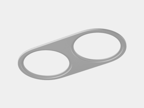 00-00004149 Рамка двойная для серии COMBO 1 круглая, SWG PRO 00-00004149