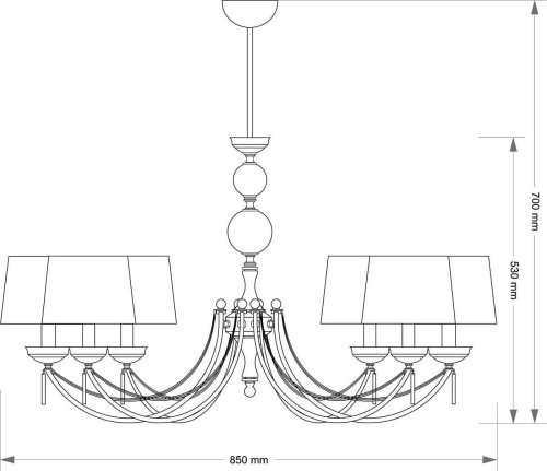 Потолочная люстра Kutek Zaffiro ZAF-ZW-6(N/A)