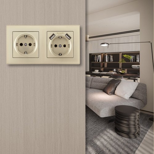 Розетка Arte Milano Set06-2 SET06-2-47-1-40-1 shampan