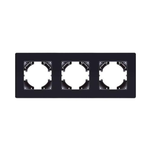 EA3BK Рамка 3-постовая, черный Kollinger Eleganz Acryl EA3BK