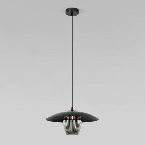 Светильник подвесной Eurosvet Kamari 50259/1 черный/дымчатый