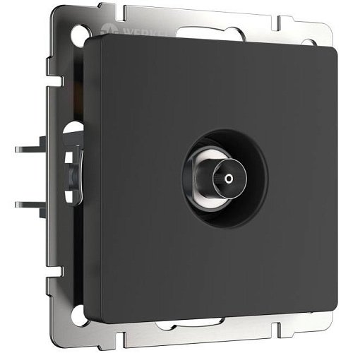 Розетка Werkel W1183008/ ТВ-розетка оконечная (черный матовый)