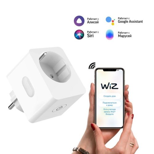 Умная розетка Smart Home 2300W 207-253V 10А IP20 c заземлением Gauss 5510122