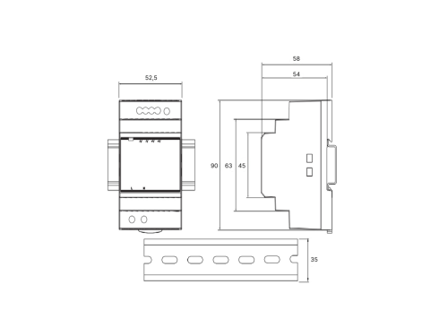 Блок питания на DIN рейку, SWG PRO 00-00024483