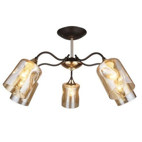 MD.4052-5-S COFFEE+FGD Потолочная люстра IMEX MD.4052-5-S COFFEE+FGD