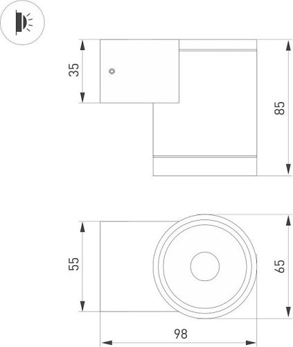 Уличный настенный светильник Arlight Ray 038153