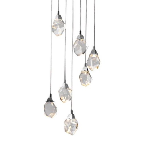 Светильник подвесной Delight Collection Crystal rock MD-020B-7 chrome