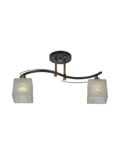 Потолочная люстра Мелодия Света Cube P5535-2 BK+GD 000029939