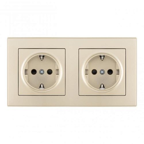 SET06-2-40-1x2 shampan Розетка Arte Milano Set06-2 SET06-2-40-1x2 shampan