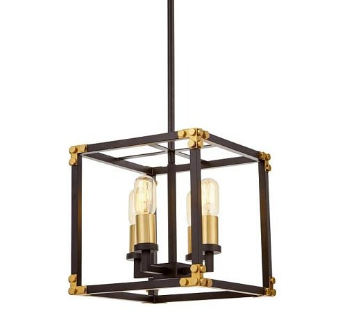LDP 1140-4 BK+MD Люстра на штанге Lumina Deco Waldorf LDP 1140-4 BK+MD