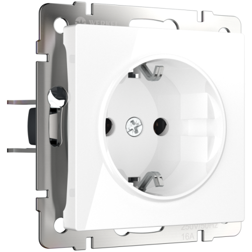Розетка Werkel W1171001/ Розетка с заземлением (белый)