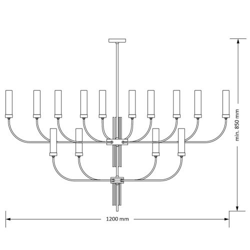 Потолочная люстра Kutek Mussa MUS-ZW-15(Z)