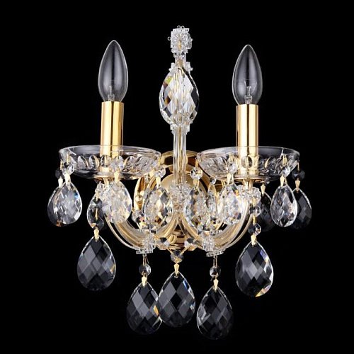 ISABEL AP2 GOLD/TRANSPARENT Настенное бра Crystal Lux Isabel ISABEL AP2 GOLD/TRANSPARENT