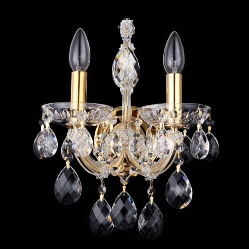 ISABEL AP2 GOLD/TRANSPARENT Настенное бра Crystal Lux Isabel ISABEL AP2 GOLD/TRANSPARENT