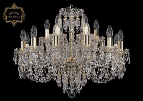 Подвесная хрустальная люстра 11.23 Art Classic 11.23.12+6.220.Gd.Dr