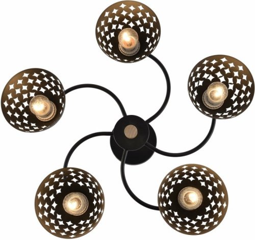 Потолочная люстра 01515-0.3-05 BK+WOOD