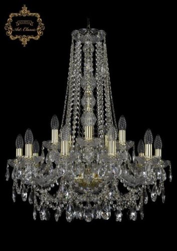 Подвесная хрустальная люстра 11.25 Art Classic 11.25.10+5.220.h-78.Gd.Sp