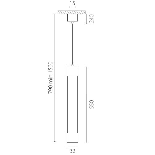 442892 Комплект вертикального крепежа одиночный Pfofiled к профилю 4428хх (D28) с PVC трубкой Lightstar Profiled 442892