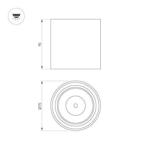 Накладной светильник Arlight 039376